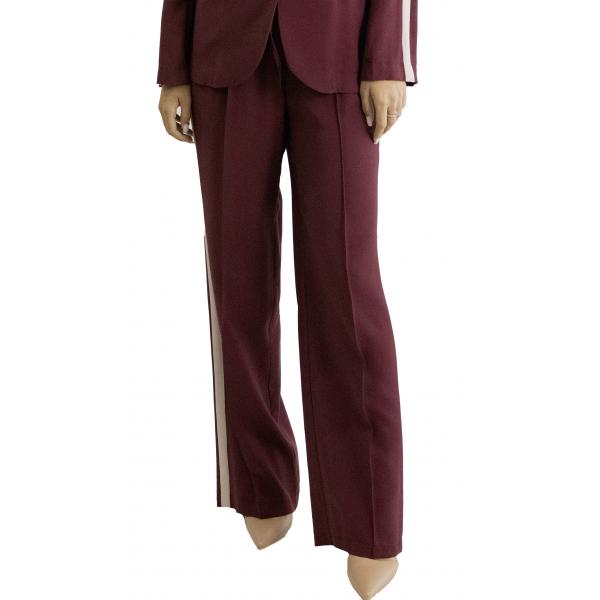 Pantalone in viscosa con coulisse e banda laterale  Options 